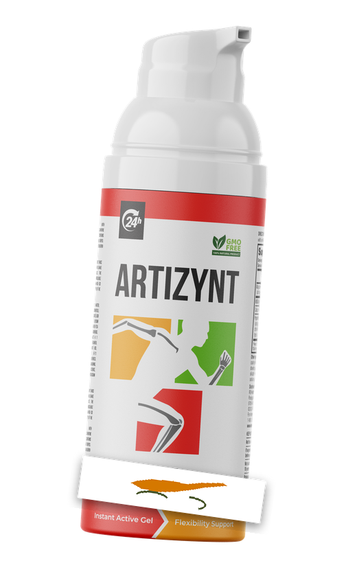 ArtiZynt Gel — λευκή φιάλη airless με αντλία και κόκκινη-πορτοκαλί ετικέτα